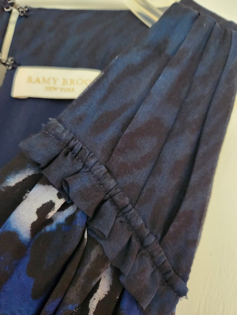 Ramy Brook sz S Blue Leopard Silk Dress Flowy - Picture 7 of 15